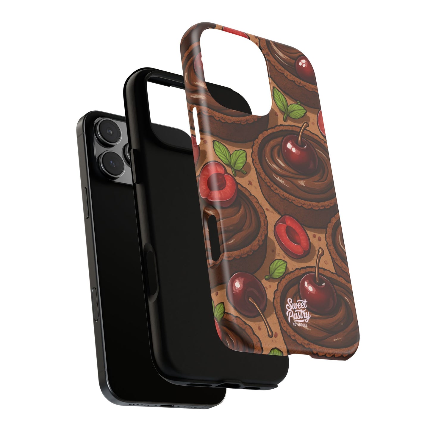 Cherry Chocolate Tart Phone Case – Dessert-Inspired Protective Case