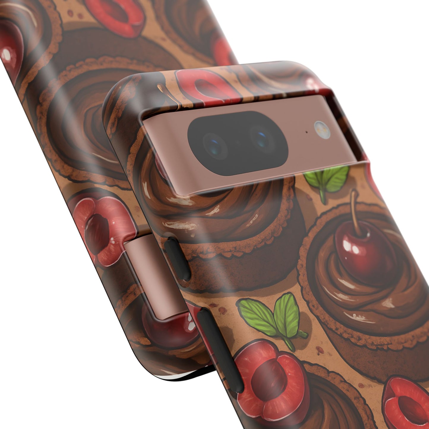 Cherry Chocolate Tart Phone Case – Dessert-Inspired Protective Case