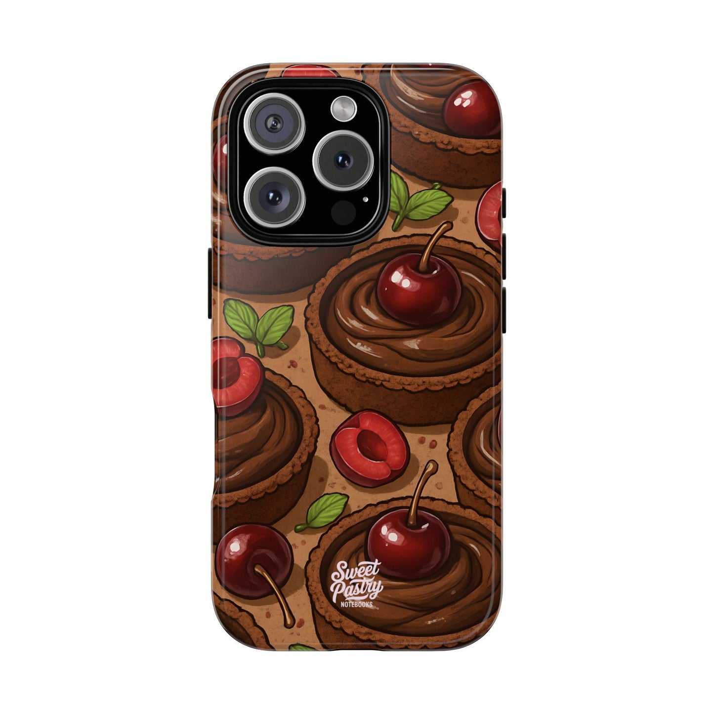 Cherry Chocolate Tart Phone Case – Dessert-Inspired Protective Case