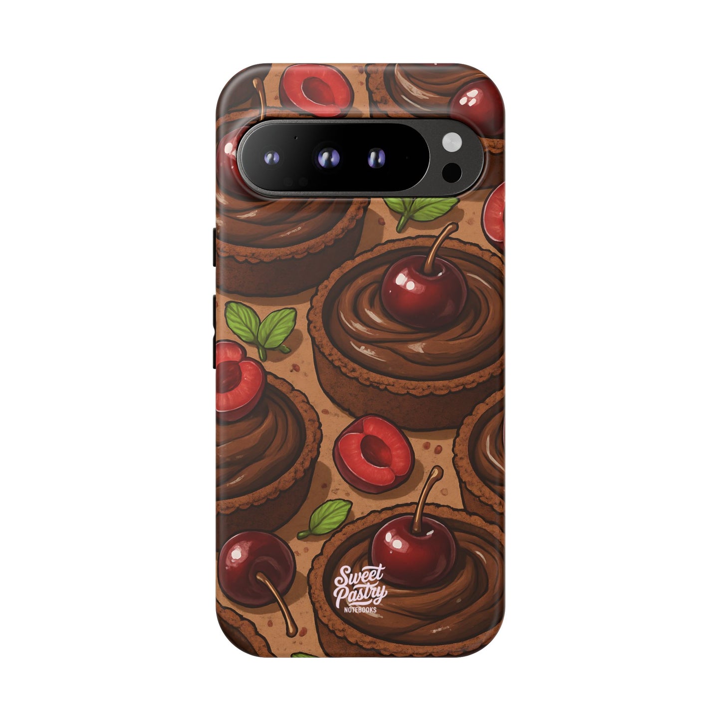 Cherry Chocolate Tart Phone Case – Dessert-Inspired Protective Case