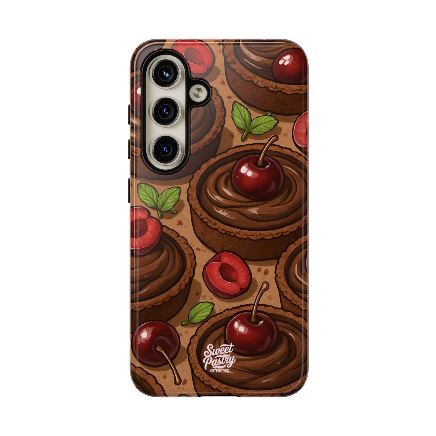 Cherry Chocolate Tart Phone Case – Dessert-Inspired Protective Case