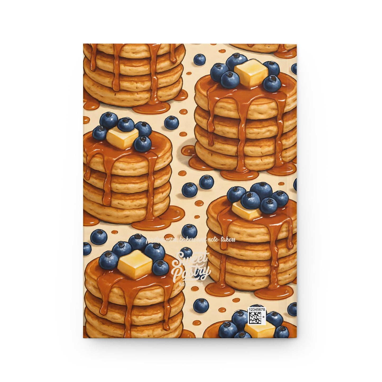 Blueberry Pancake Notebook — Dessert-Inspired Hardcover Journal for Bakers | Sweet Pastry Notebooks