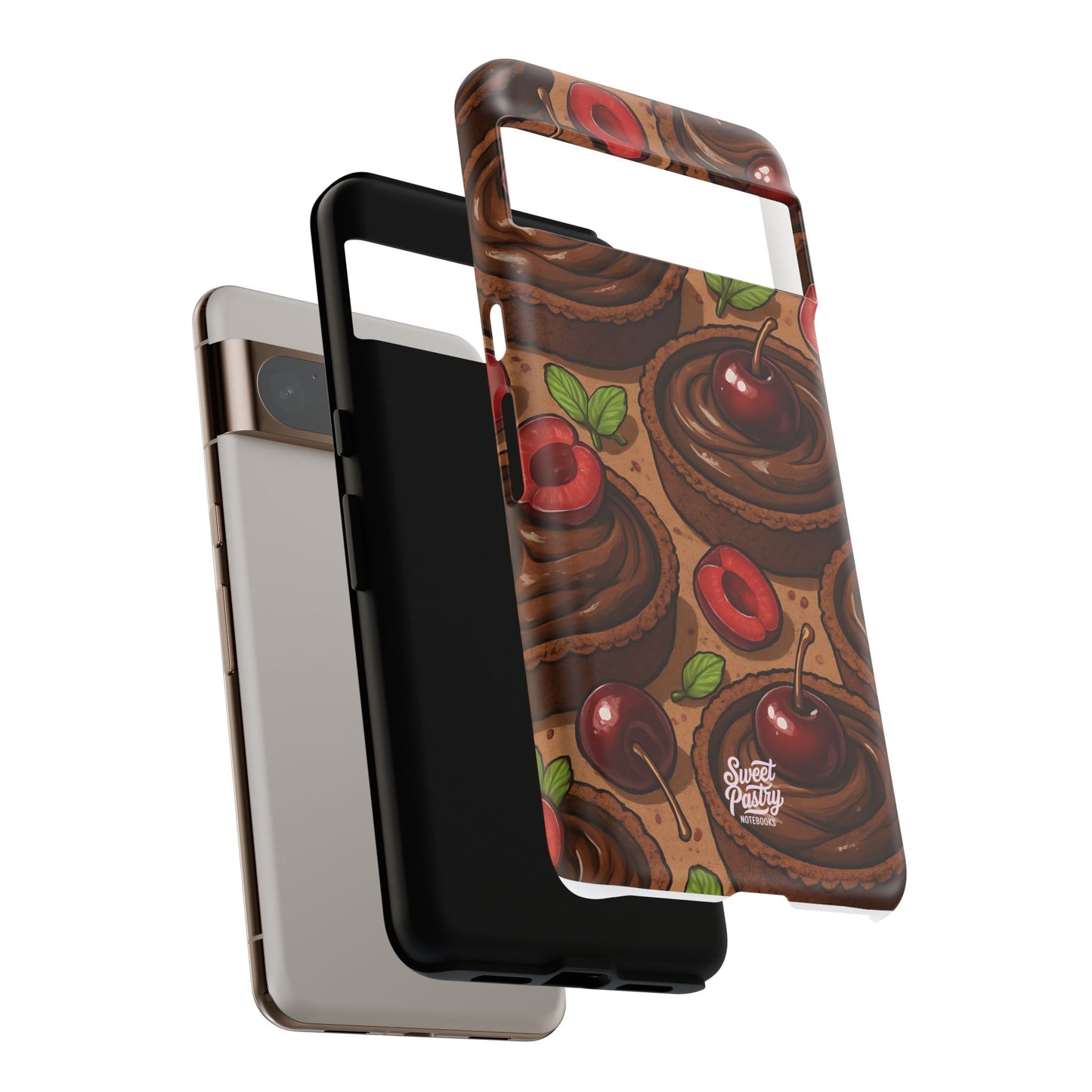 Cherry Chocolate Tart Phone Case – Dessert-Inspired Protective Case