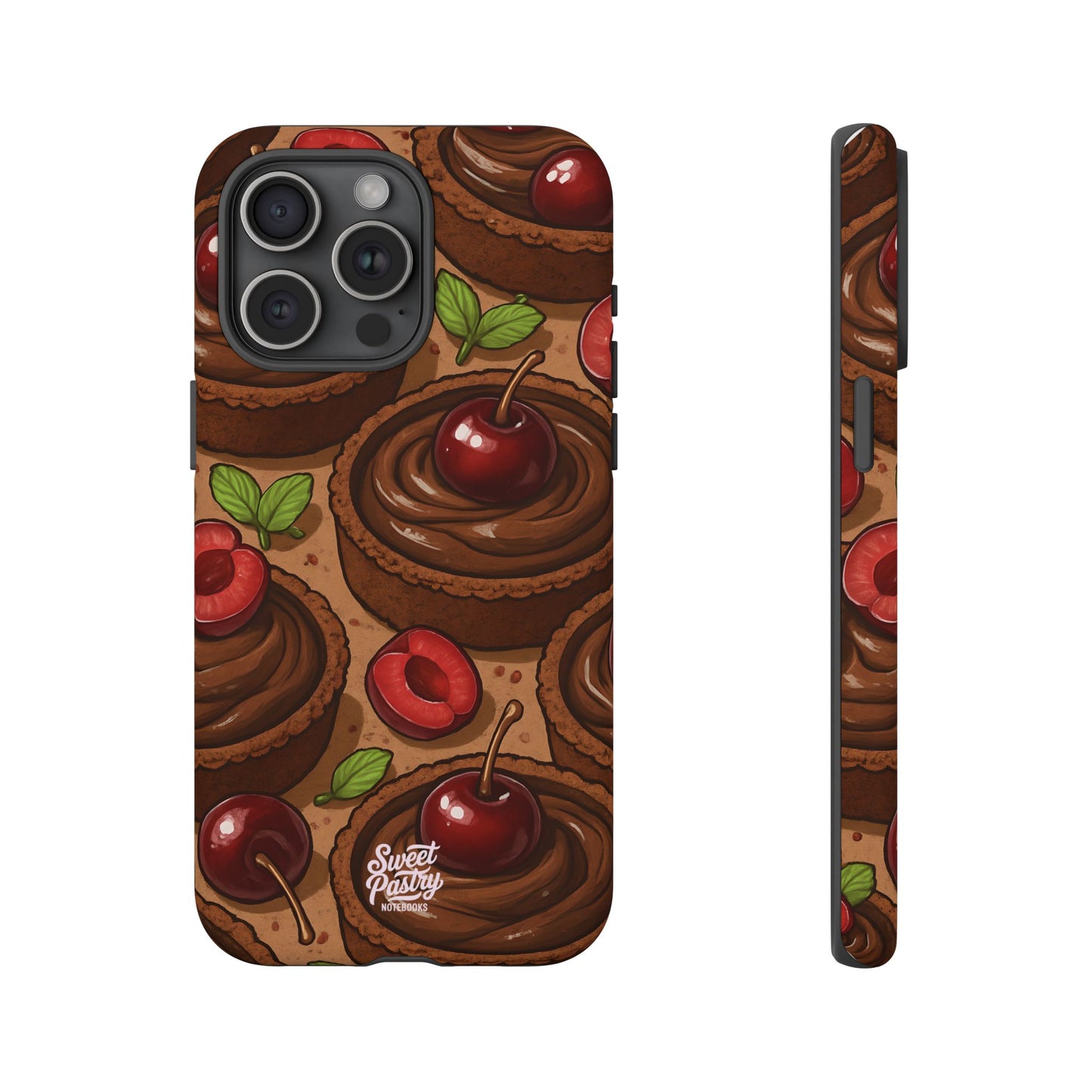 Cherry Chocolate Tart Phone Case – Dessert-Inspired Protective Case