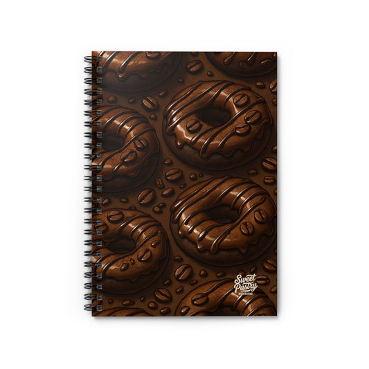 Chocolate Donuts Spiral Notebook — Dessert-Inspired Spiral Notebook for Bakers | Sweet Pastry Notebooks