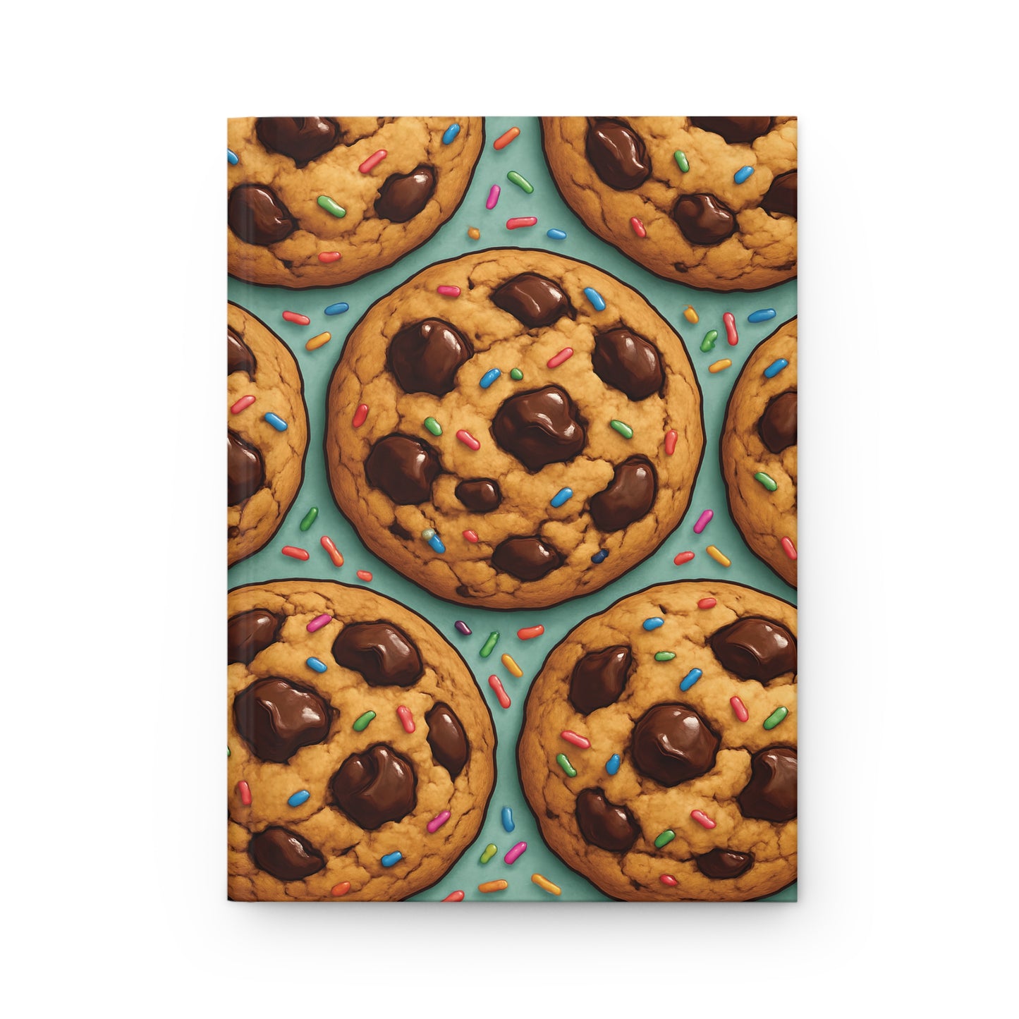 Chocolate Chip Cookies with Sprinkles Notebook — Dessert-Inspired Hardcover Journal for Bakers | Sweet Pastry Notebooks