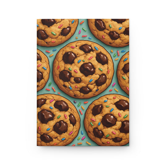 Chocolate Chip Cookies with Sprinkles Notebook — Dessert-Inspired Hardcover Journal for Bakers | Sweet Pastry Notebooks