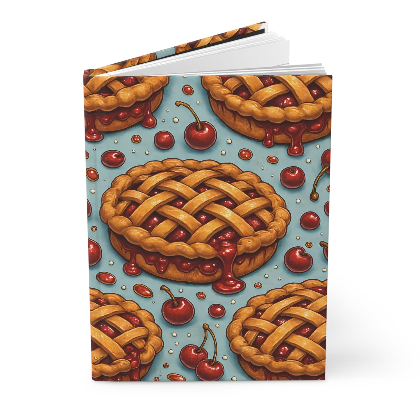 Cherry Pie Notebook — Dessert-Inspired Hardcover Journal for Bakers | Sweet Pastry Notebooks