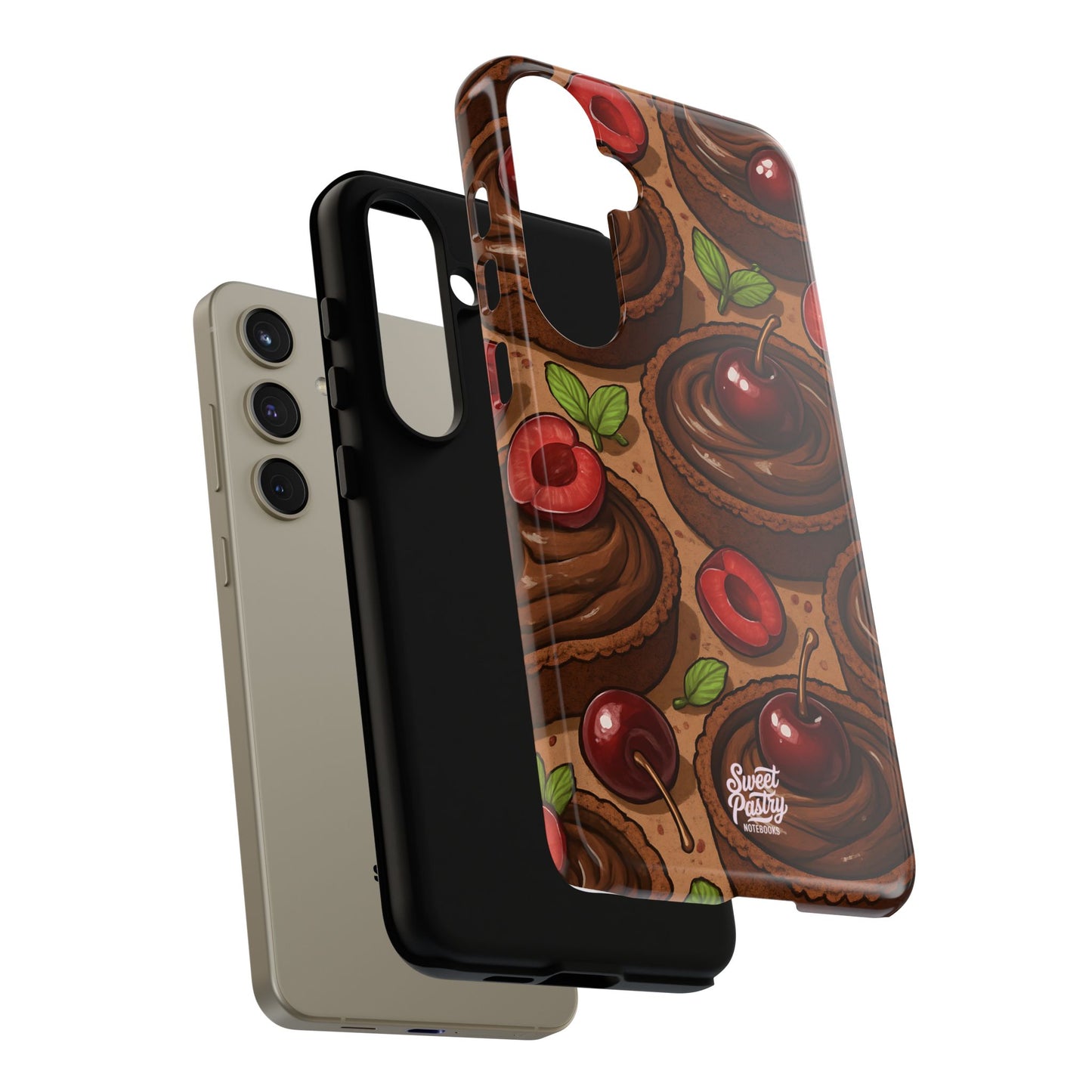 Cherry Chocolate Tart Phone Case – Dessert-Inspired Protective Case