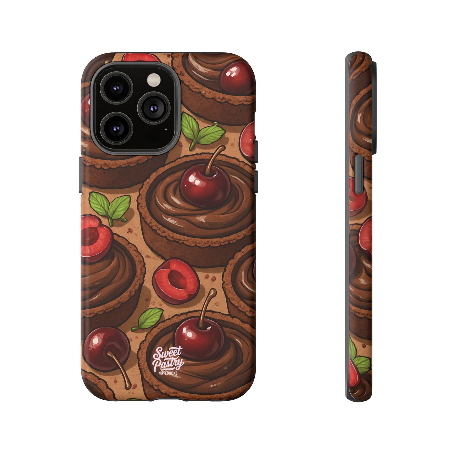 Cherry Chocolate Tart Phone Case – Dessert-Inspired Protective Case