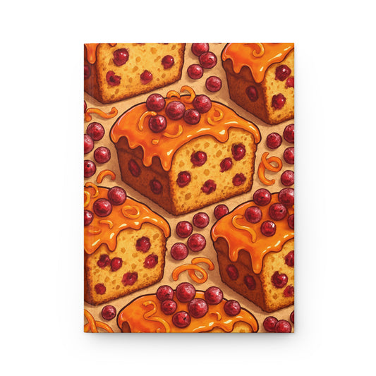 Cranberry Sweet Bread Notebook — Dessert-Inspired Hardcover Journal for Bakers | Sweet Pastry Notebooks