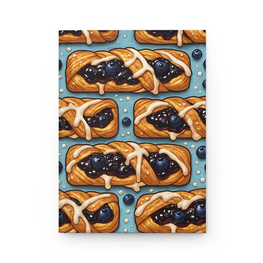 Blueberry Twist Pastry Notebook — Dessert-Inspired Hardcover Journal for Bakers | Sweet Pastry Notebooks