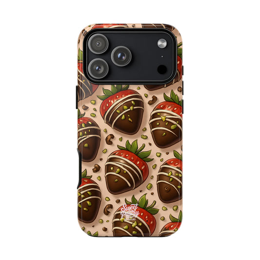 Chocolate Strawberries Phone Case – Dessert-Inspired Protective Case