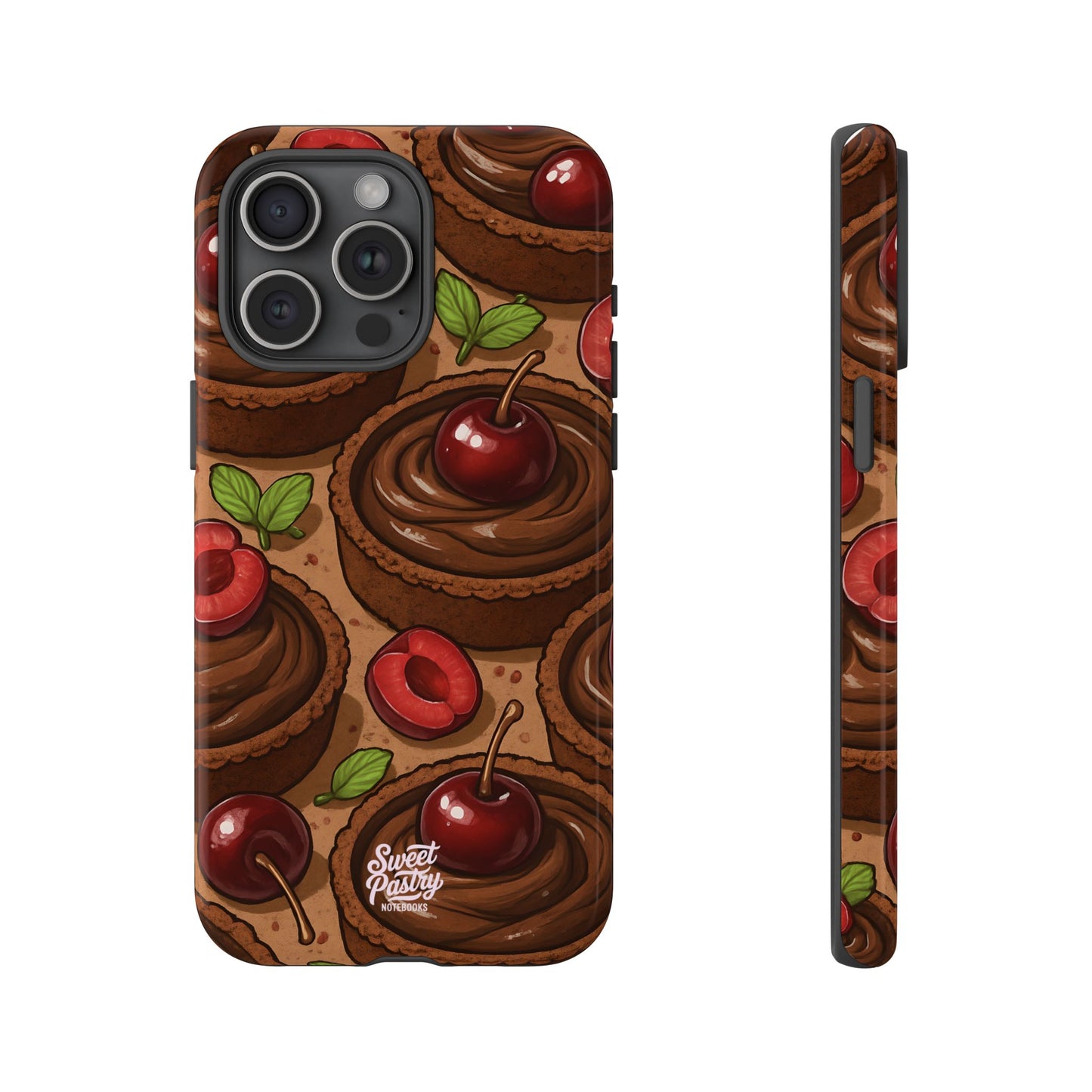 Cherry Chocolate Tart Phone Case – Dessert-Inspired Protective Case