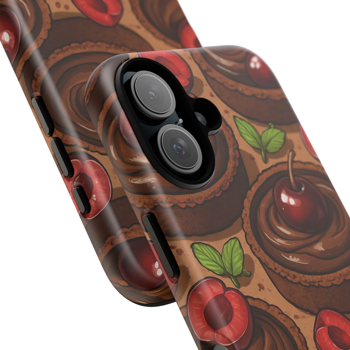 Cherry Chocolate Tart Phone Case – Dessert-Inspired Protective Case