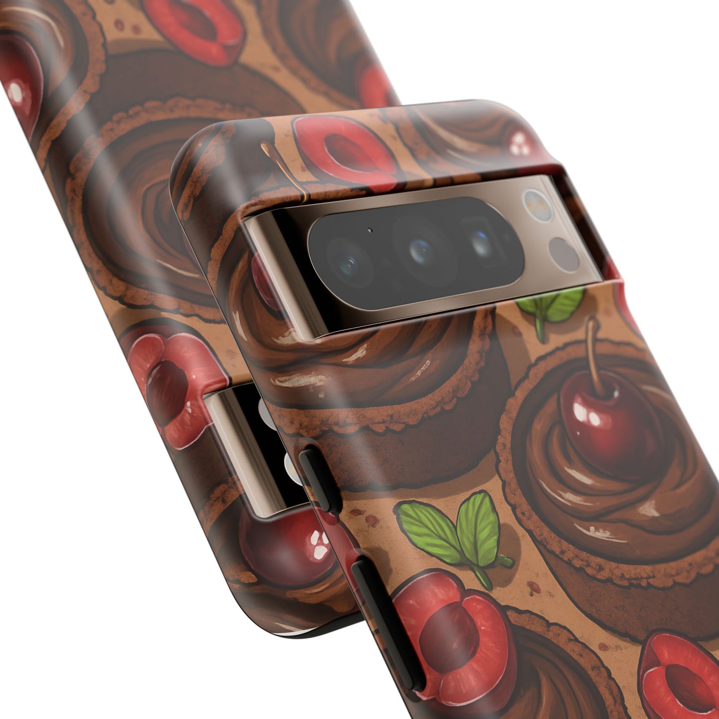 Cherry Chocolate Tart Phone Case – Dessert-Inspired Protective Case