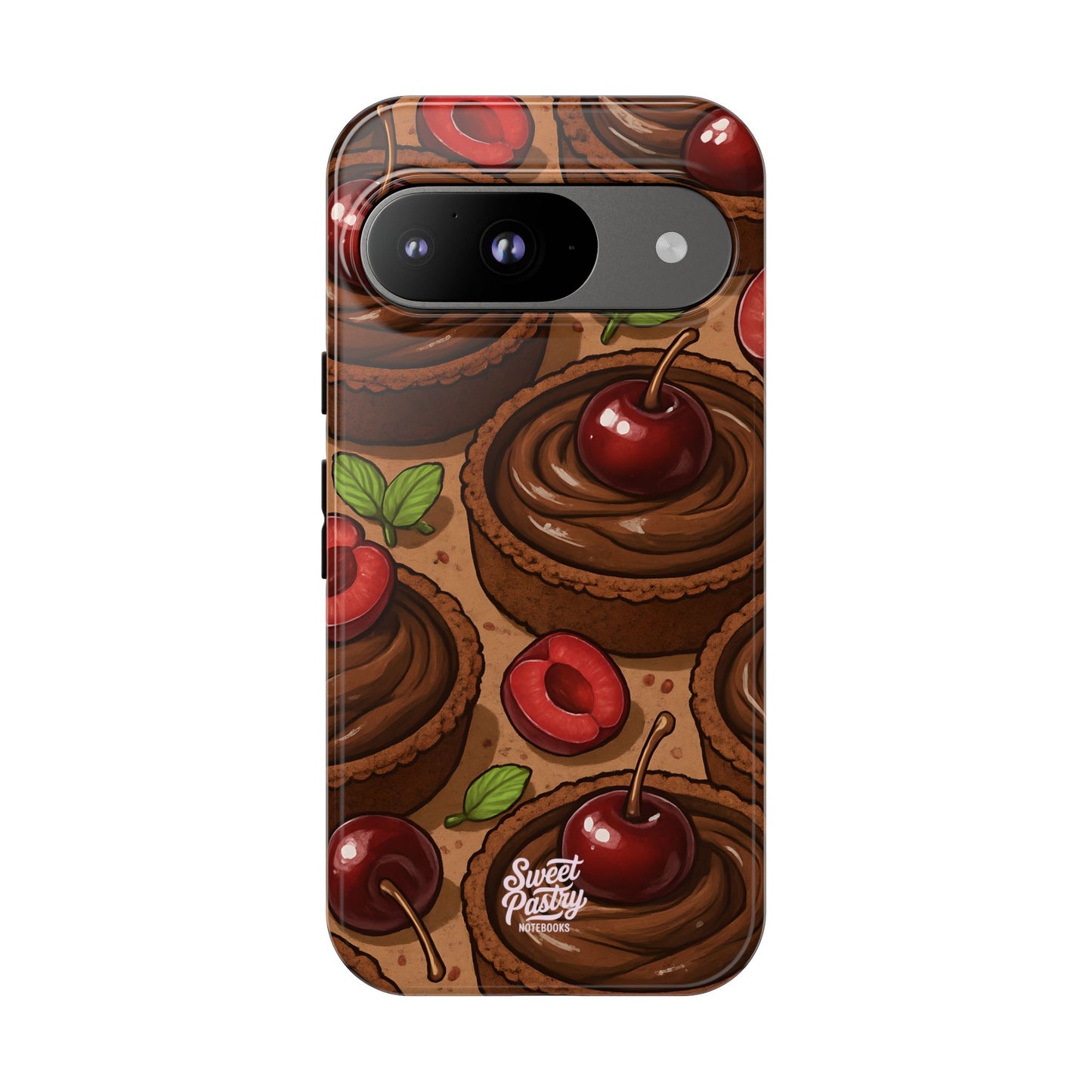 Cherry Chocolate Tart Phone Case – Dessert-Inspired Protective Case