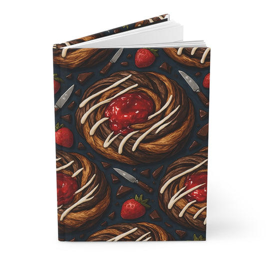 !LIMITED EDITION! Spooky Danish Notebook — Dessert-Inspired Hardcover Journal for Bakers | Sweet Pastry Notebooks