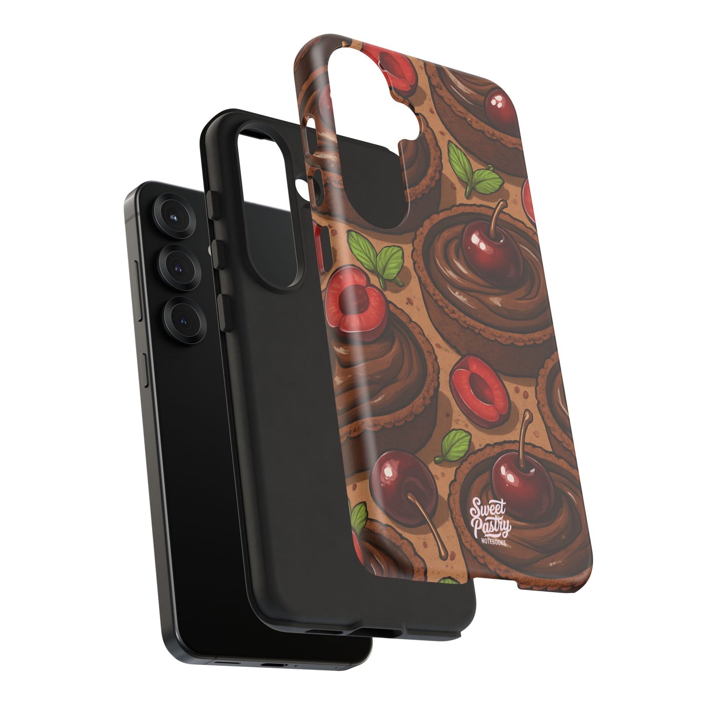 Cherry Chocolate Tart Phone Case – Dessert-Inspired Protective Case