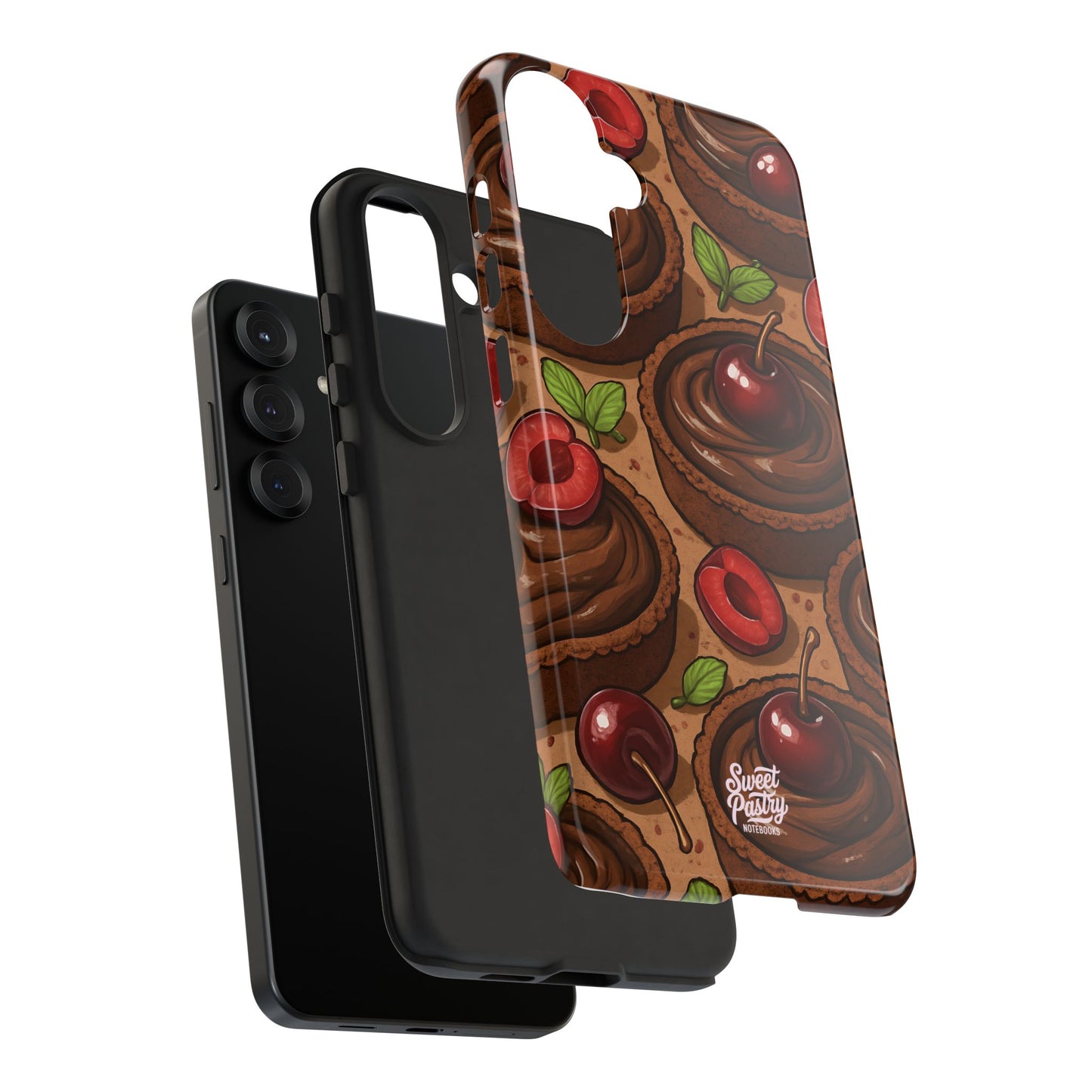Cherry Chocolate Tart Phone Case – Dessert-Inspired Protective Case