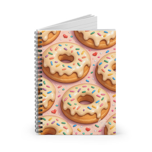 Icing and Sprinkles Donuts Spiral Notebook — Dessert-Inspired Spiral Notebook for Bakers | Sweet Pastry Notebooks