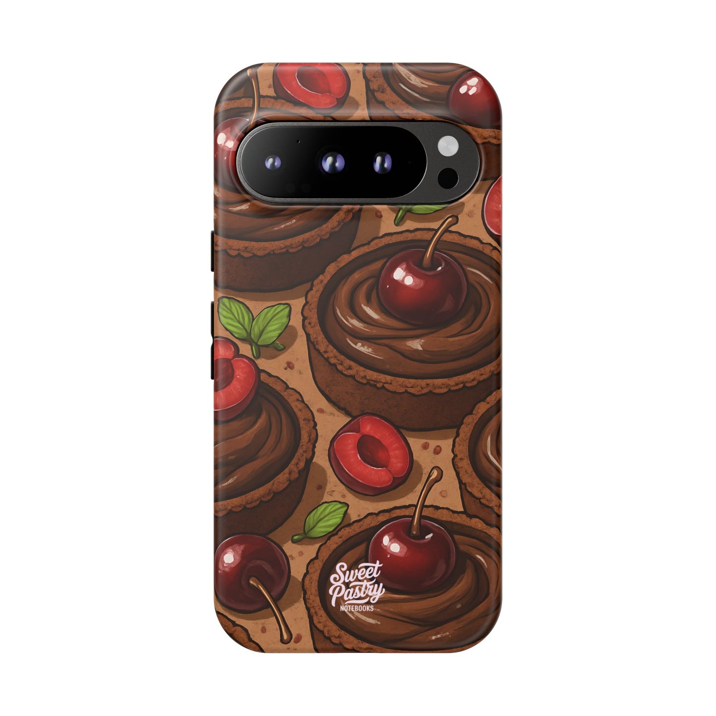 Cherry Chocolate Tart Phone Case – Dessert-Inspired Protective Case
