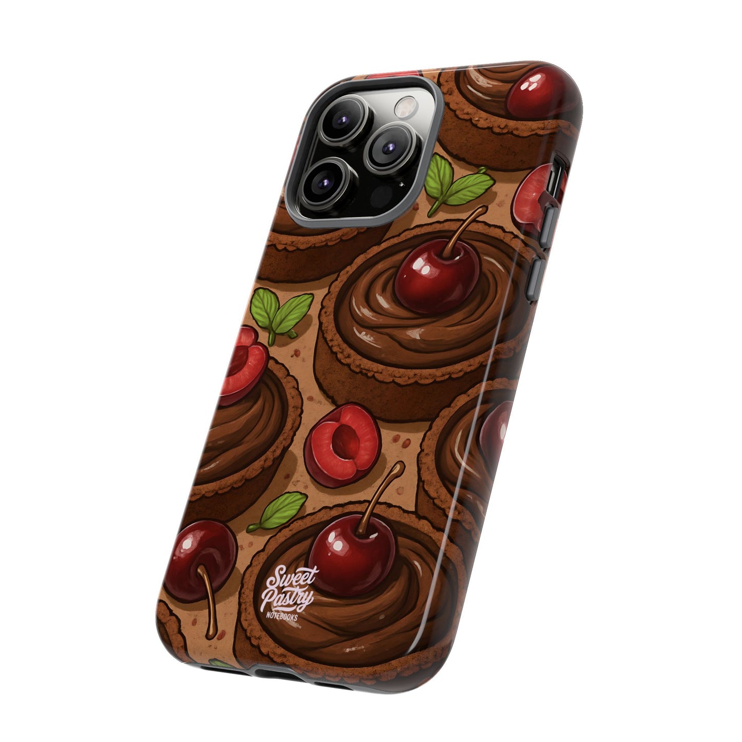 Cherry Chocolate Tart Phone Case – Dessert-Inspired Protective Case