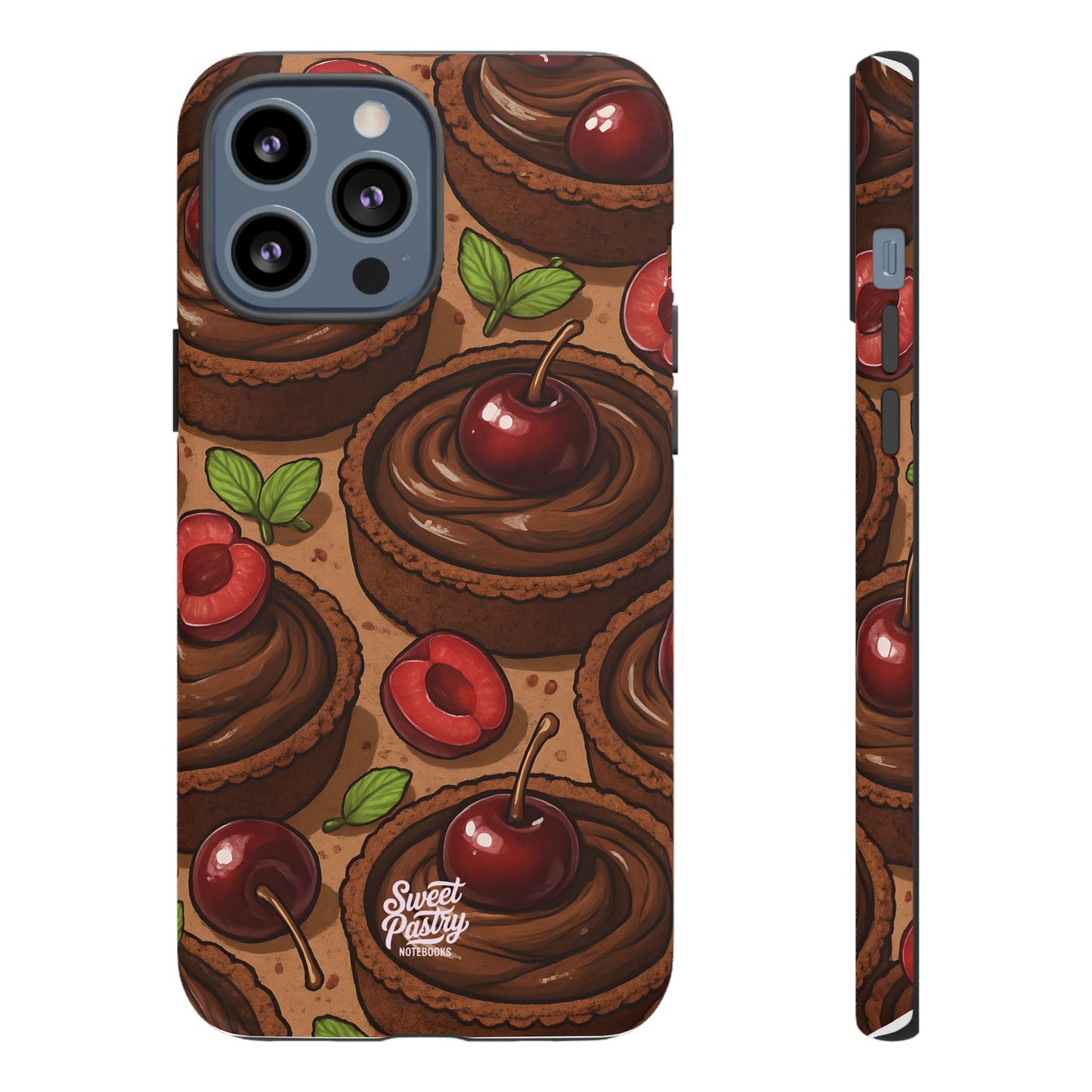 Cherry Chocolate Tart Phone Case – Dessert-Inspired Protective Case