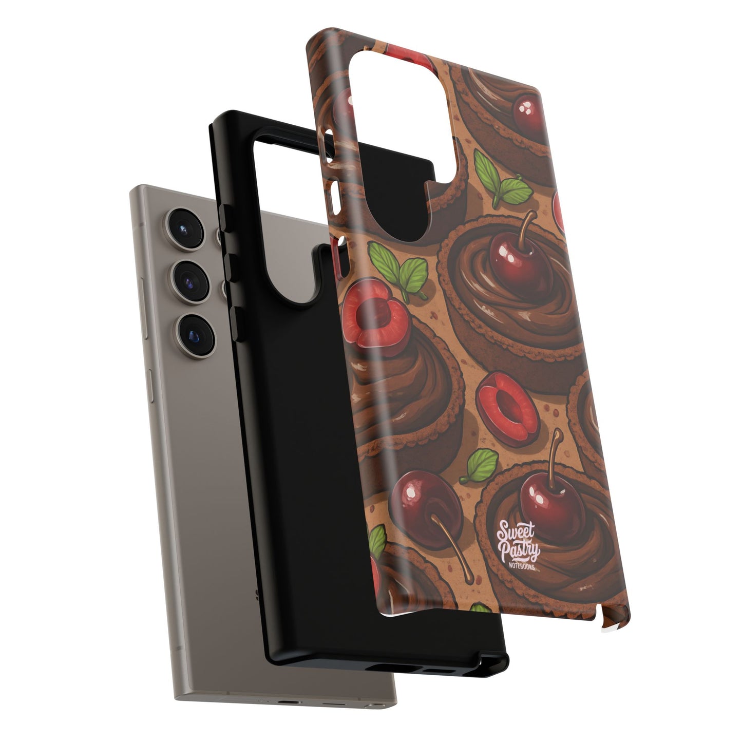 Cherry Chocolate Tart Phone Case – Dessert-Inspired Protective Case