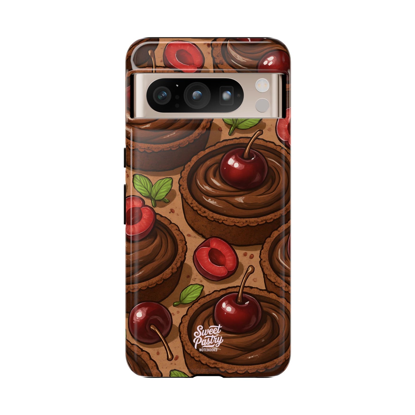Cherry Chocolate Tart Phone Case – Dessert-Inspired Protective Case