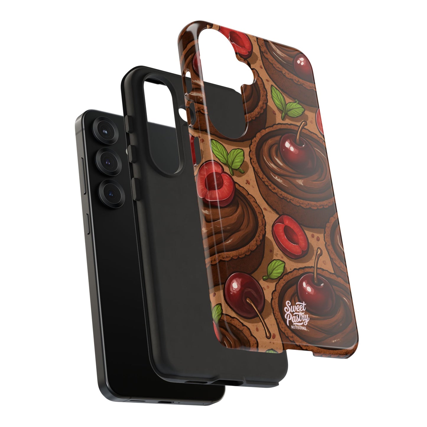 Cherry Chocolate Tart Phone Case – Dessert-Inspired Protective Case