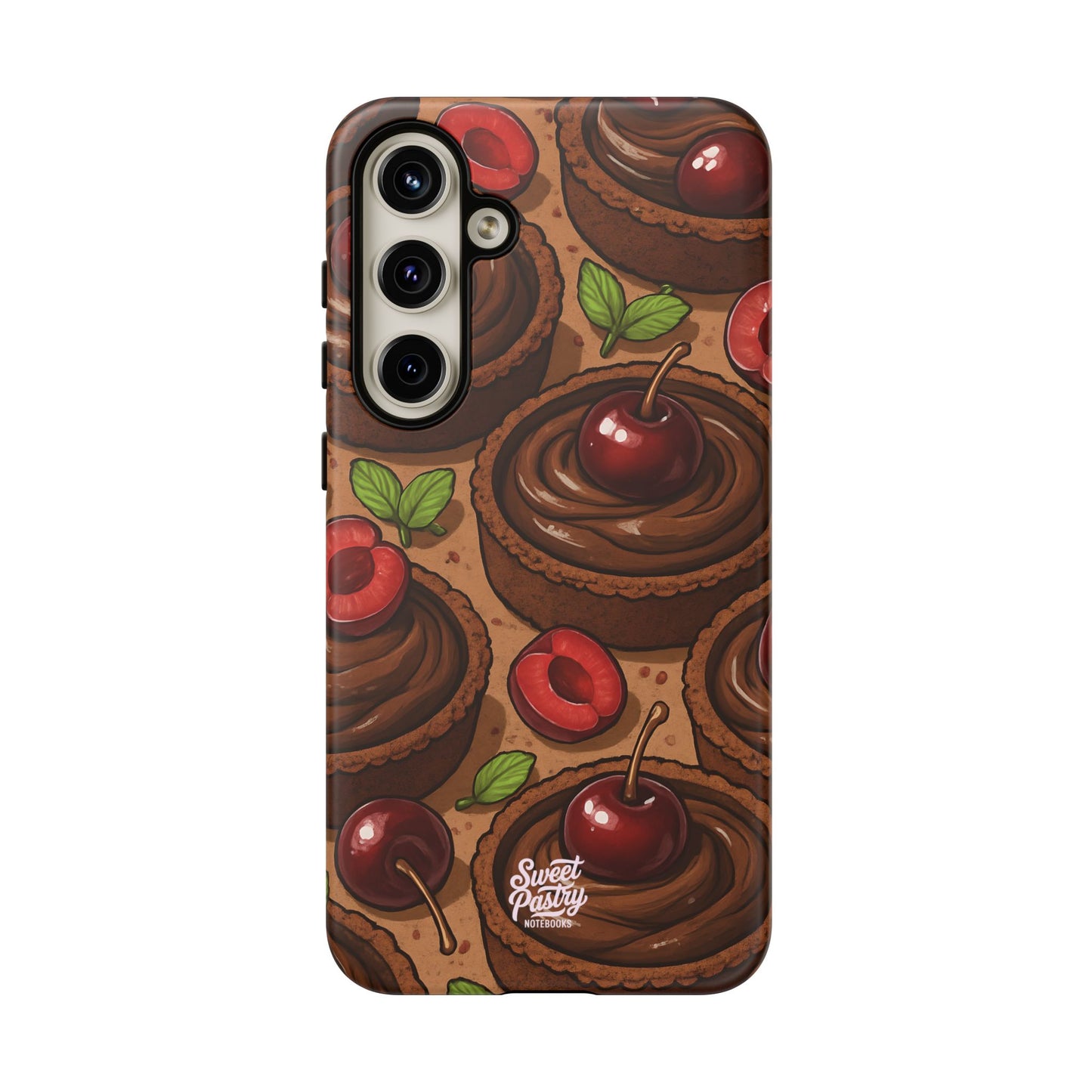 Cherry Chocolate Tart Phone Case – Dessert-Inspired Protective Case