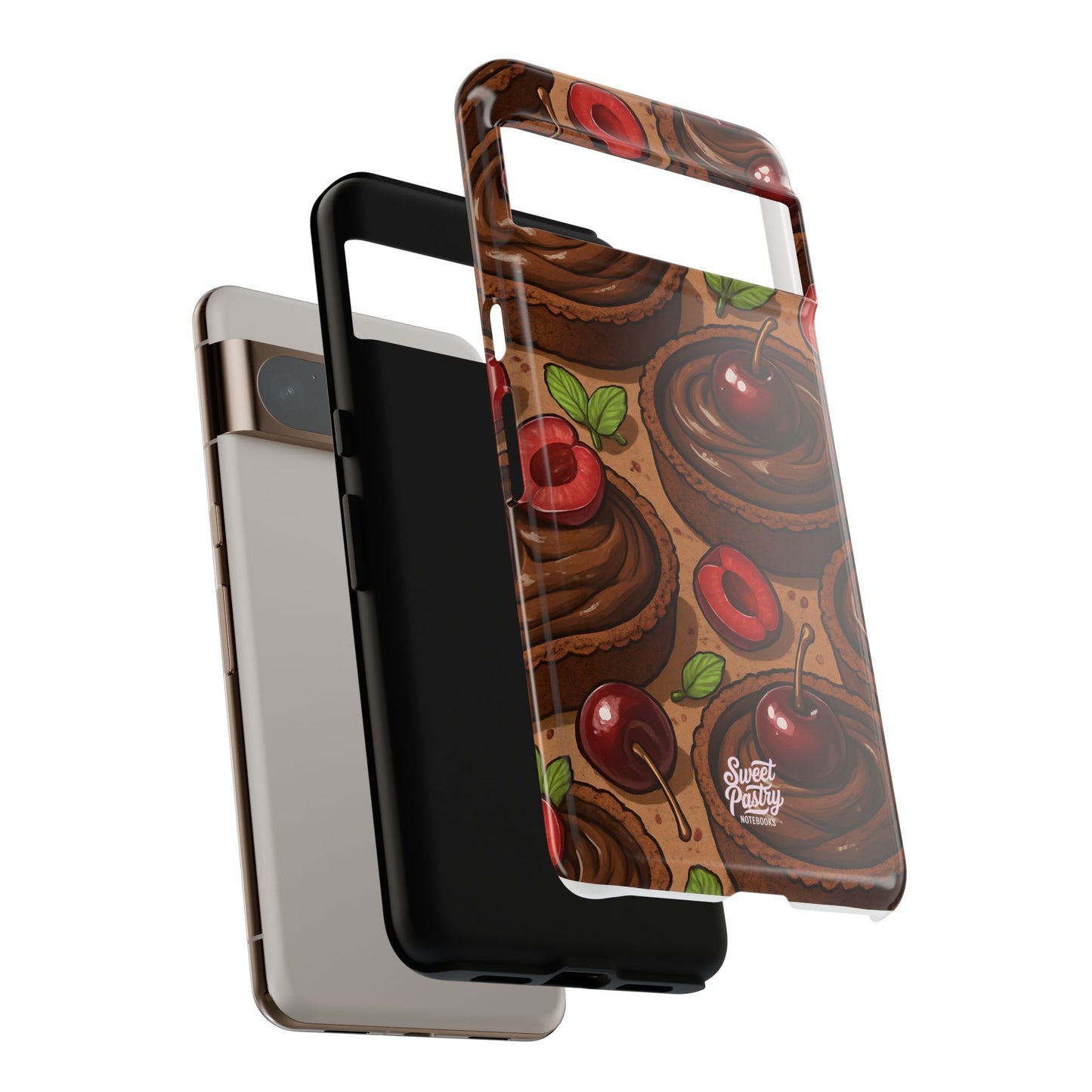 Cherry Chocolate Tart Phone Case – Dessert-Inspired Protective Case