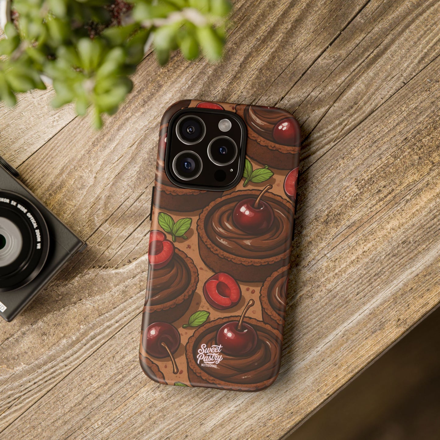 Cherry Chocolate Tart Phone Case – Dessert-Inspired Protective Case