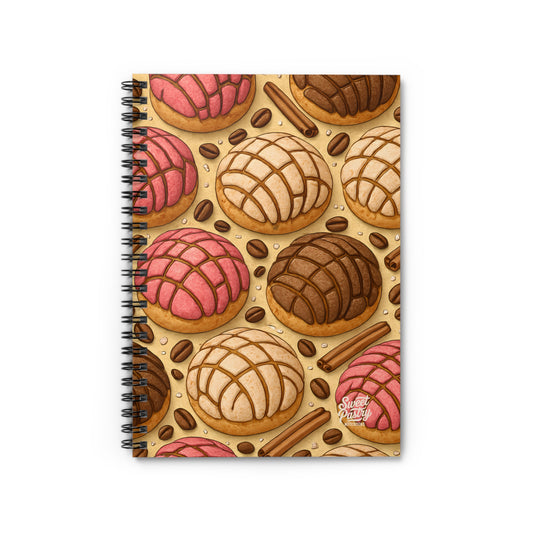 Mexican Conchas Spiral Notebook — Dessert-Inspired Spiral Notebook for Bakers | Sweet Pastry Notebooks