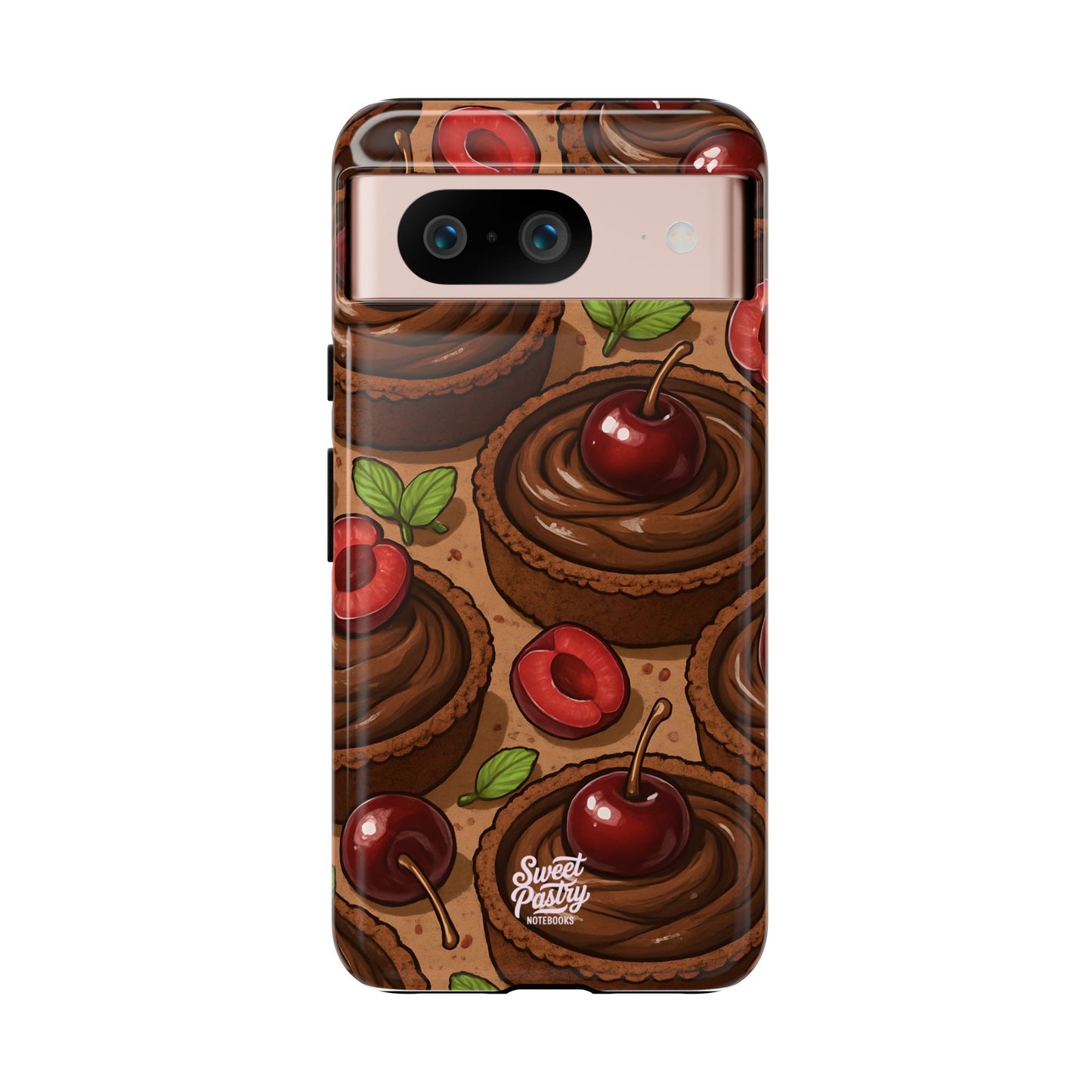 Cherry Chocolate Tart Phone Case – Dessert-Inspired Protective Case
