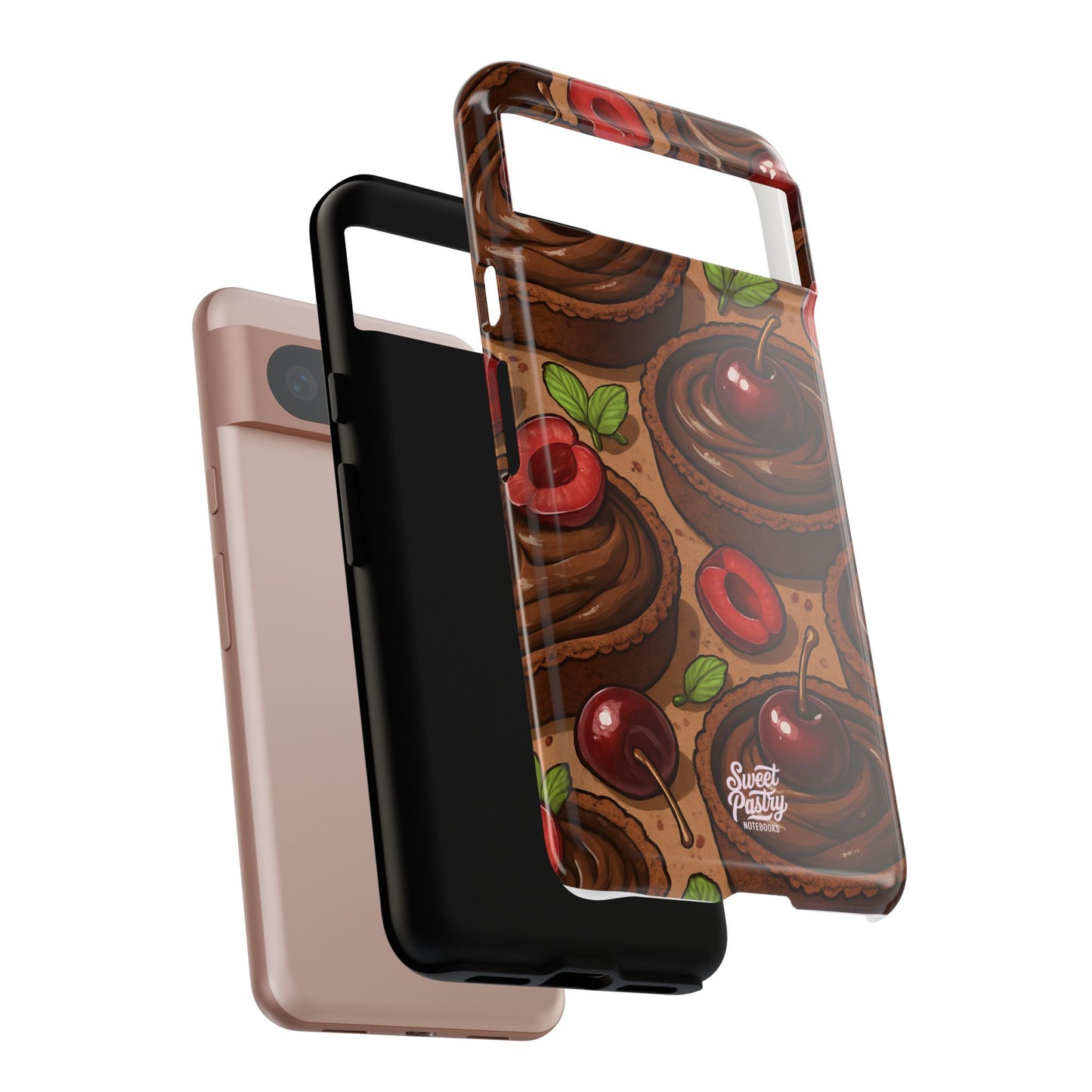 Cherry Chocolate Tart Phone Case – Dessert-Inspired Protective Case