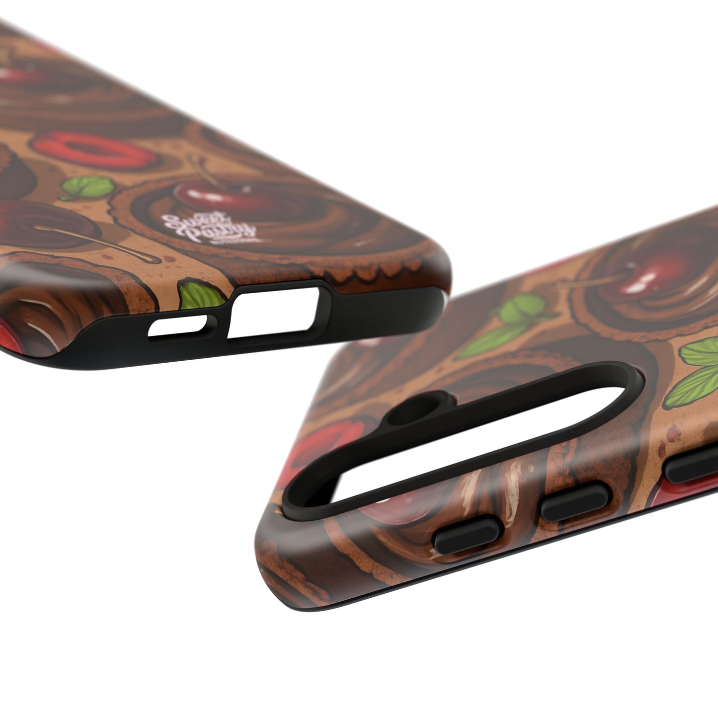 Cherry Chocolate Tart Phone Case – Dessert-Inspired Protective Case