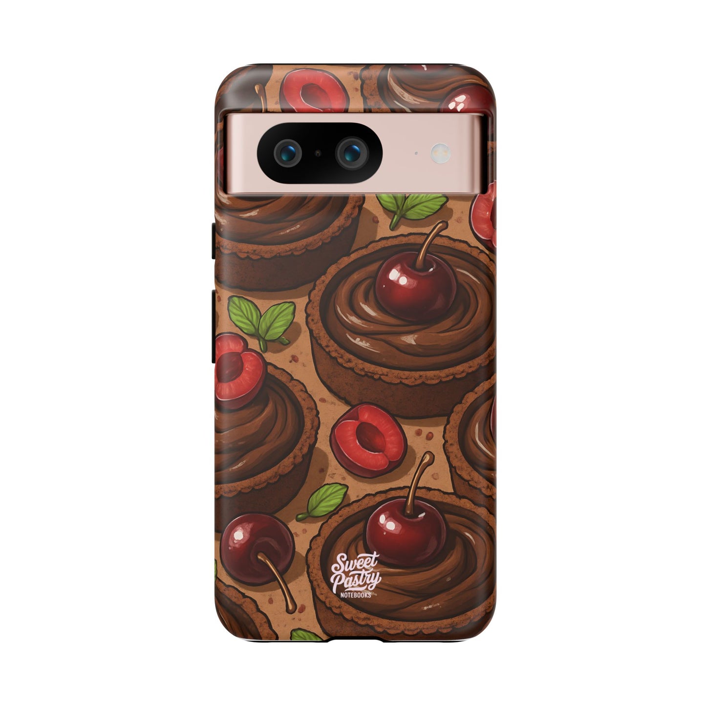 Cherry Chocolate Tart Phone Case – Dessert-Inspired Protective Case
