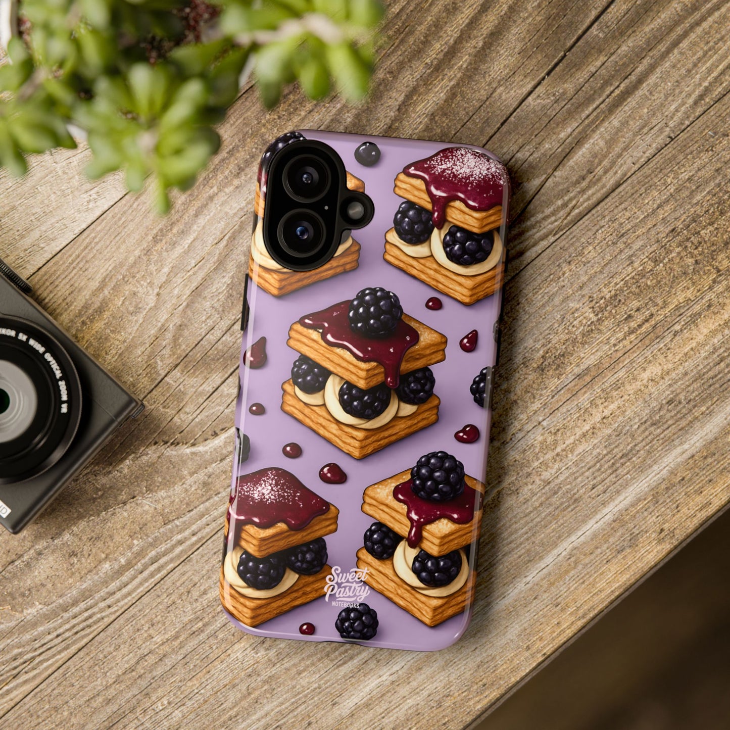 Blackberry Tart Phone Case – Dessert-Inspired Protective Case