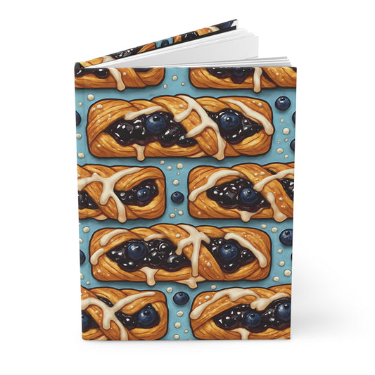 Blueberry Twist Pastry Notebook — Dessert-Inspired Hardcover Journal for Bakers | Sweet Pastry Notebooks