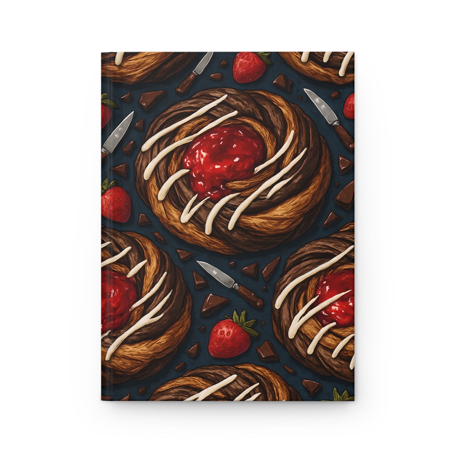 !LIMITED EDITION! Spooky Danish Notebook — Dessert-Inspired Hardcover Journal for Bakers | Sweet Pastry Notebooks