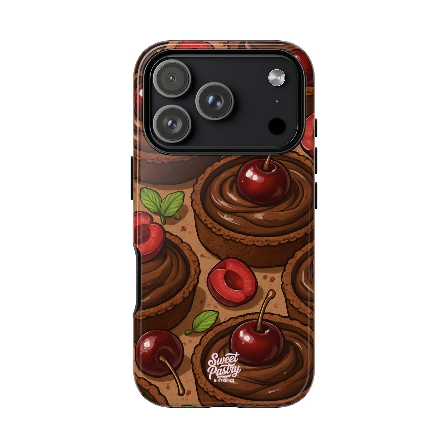 Cherry Chocolate Tart Phone Case – Dessert-Inspired Protective Case