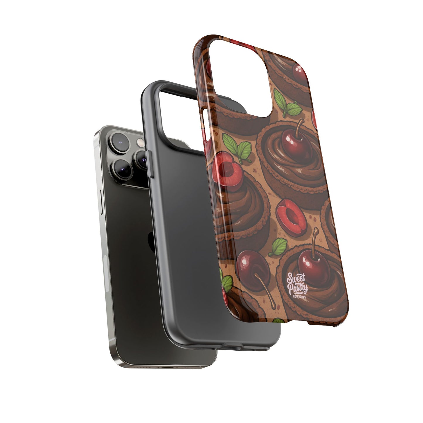 Cherry Chocolate Tart Phone Case – Dessert-Inspired Protective Case