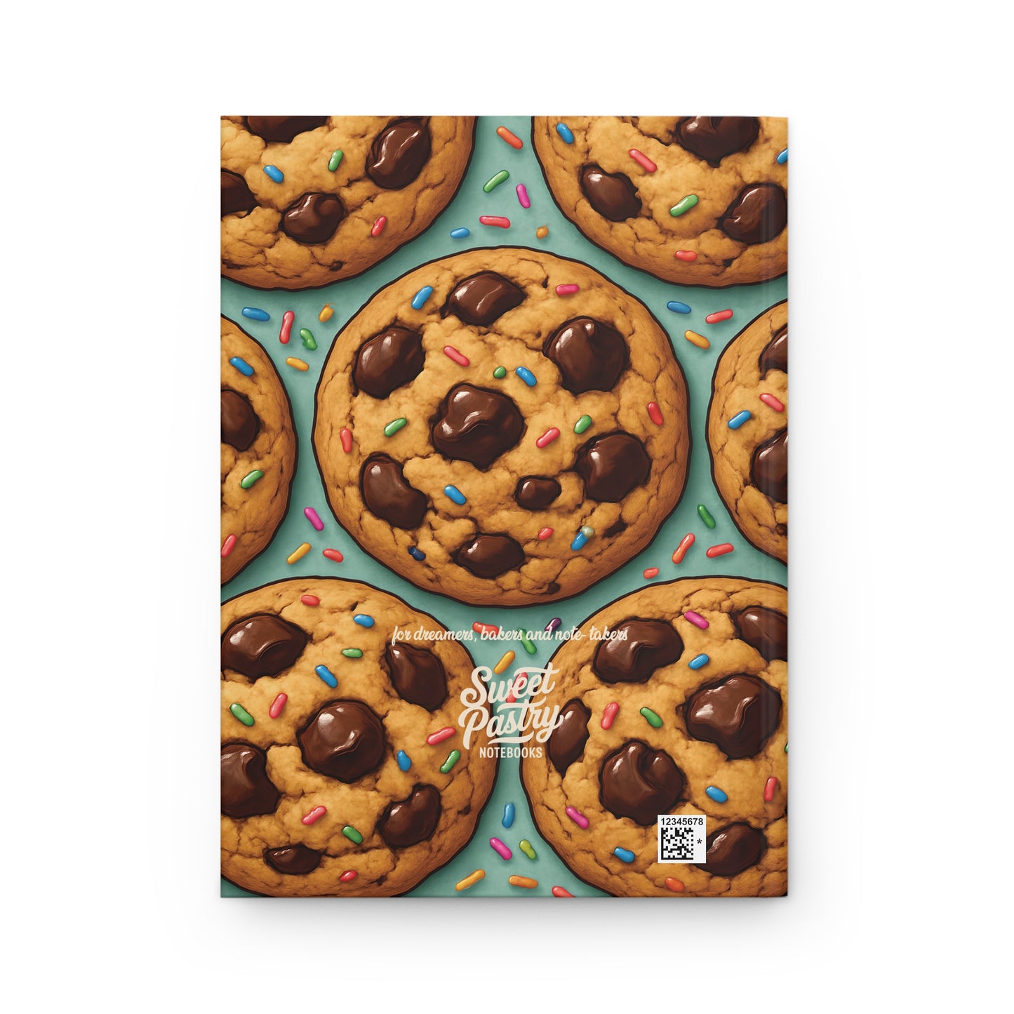 Chocolate Chip Cookies with Sprinkles Notebook — Dessert-Inspired Hardcover Journal for Bakers | Sweet Pastry Notebooks