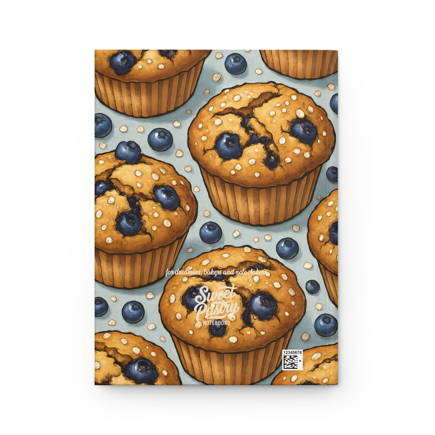 Blueberry Muffin Notebook — Dessert-Inspired Hardcover Journal for Bakers | Sweet Pastry Notebooks