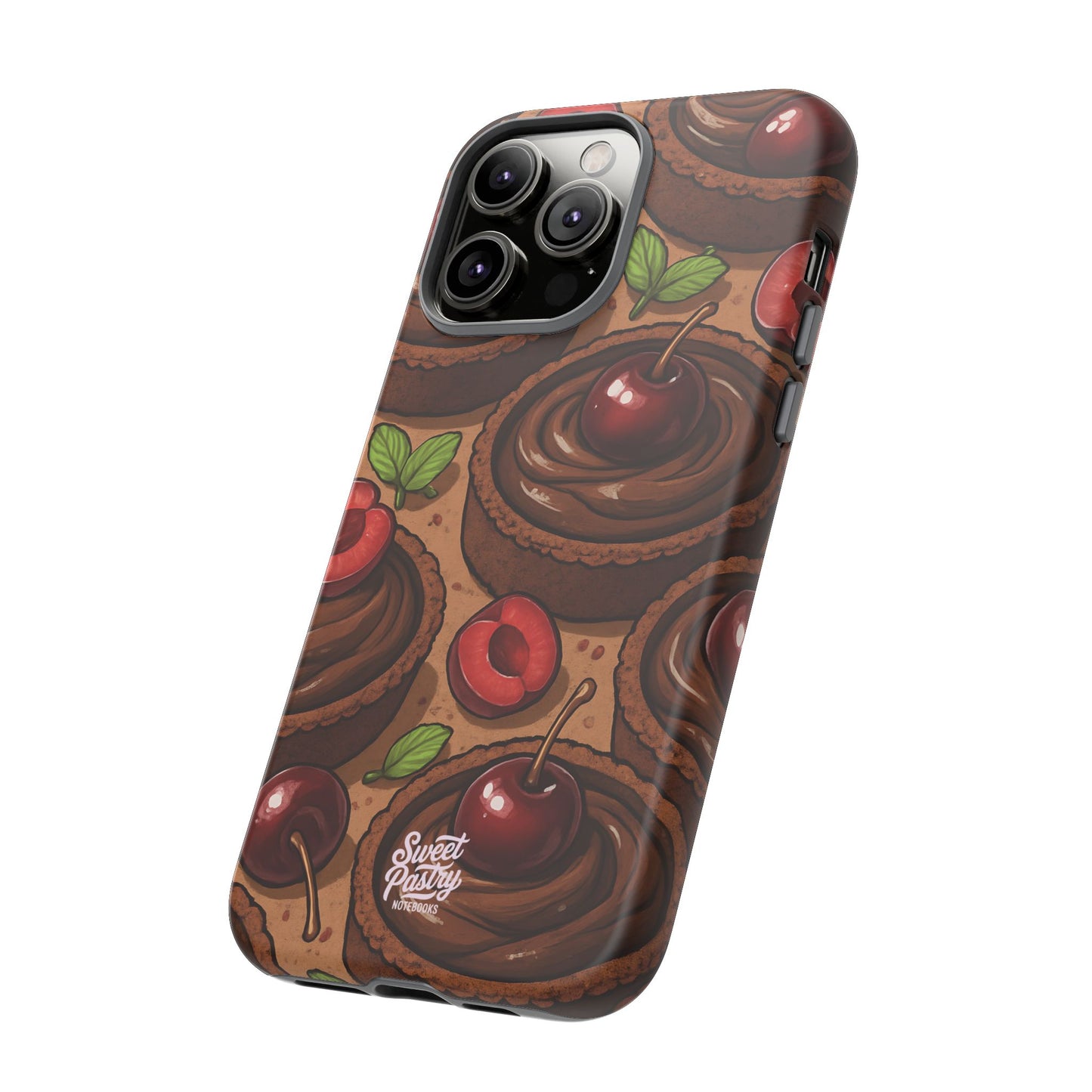 Cherry Chocolate Tart Phone Case – Dessert-Inspired Protective Case