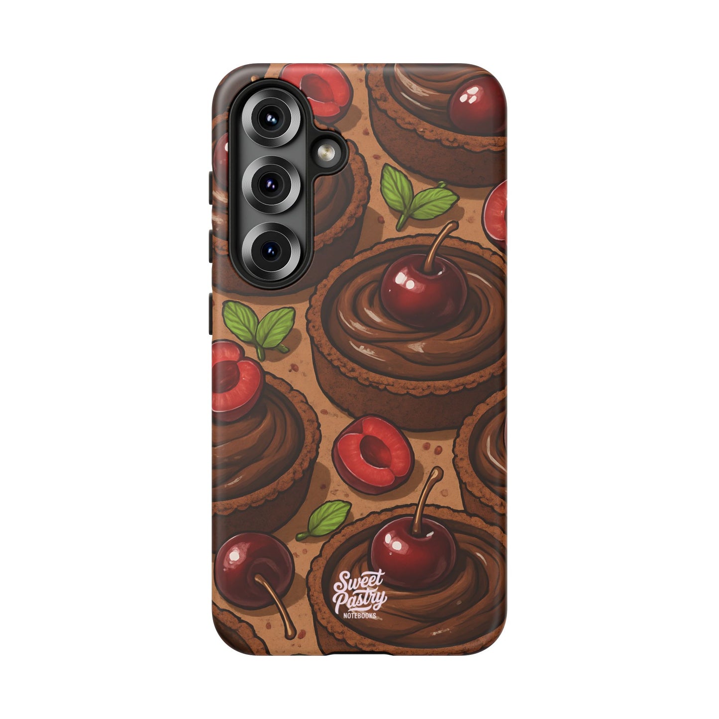 Cherry Chocolate Tart Phone Case – Dessert-Inspired Protective Case