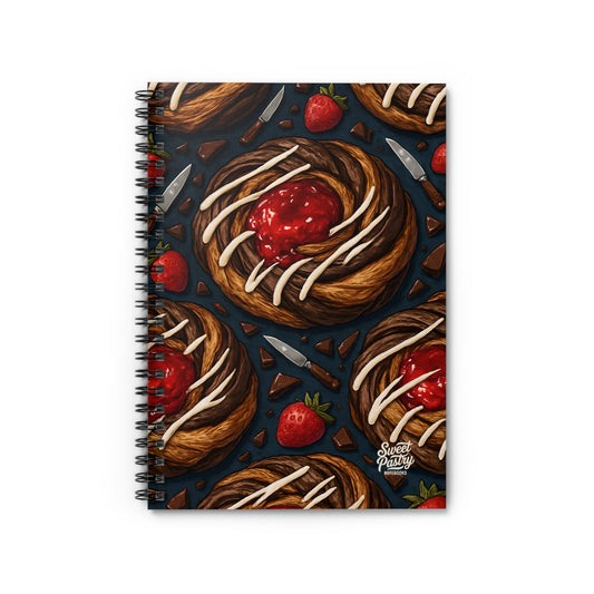 !LIMITED EDITION! Spooky Danish Spiral Notebook — Dessert-Inspired Spiral Notebook for Bakers | Sweet Pastry Notebooks