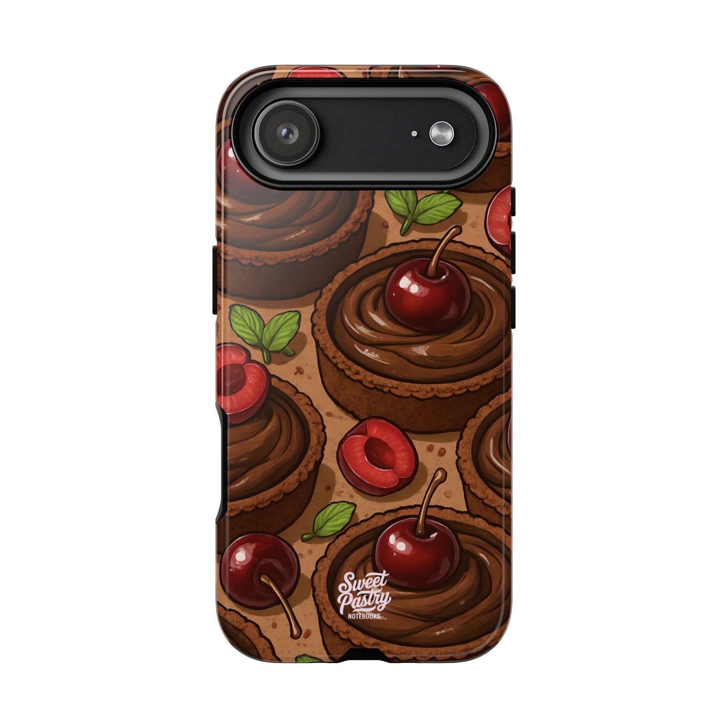 Cherry Chocolate Tart Phone Case – Dessert-Inspired Protective Case
